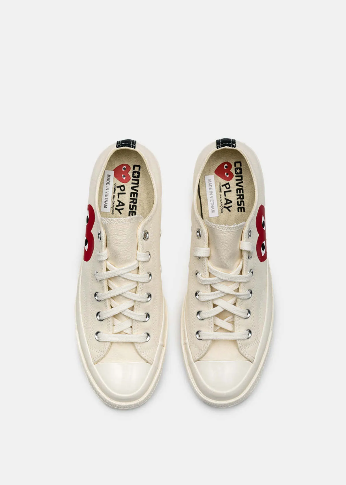 Ivory Converse Red Heart Chuck 70 Sneakers - BEIGE