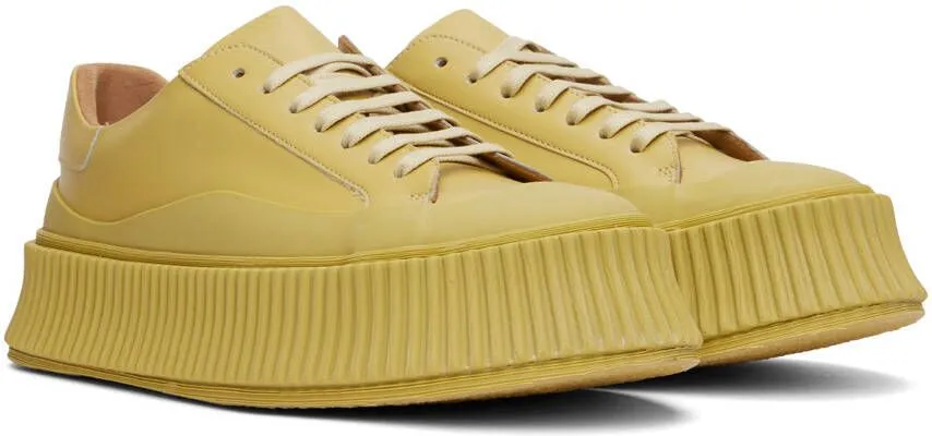 Jil Sander Beige Calfskin Sneakers