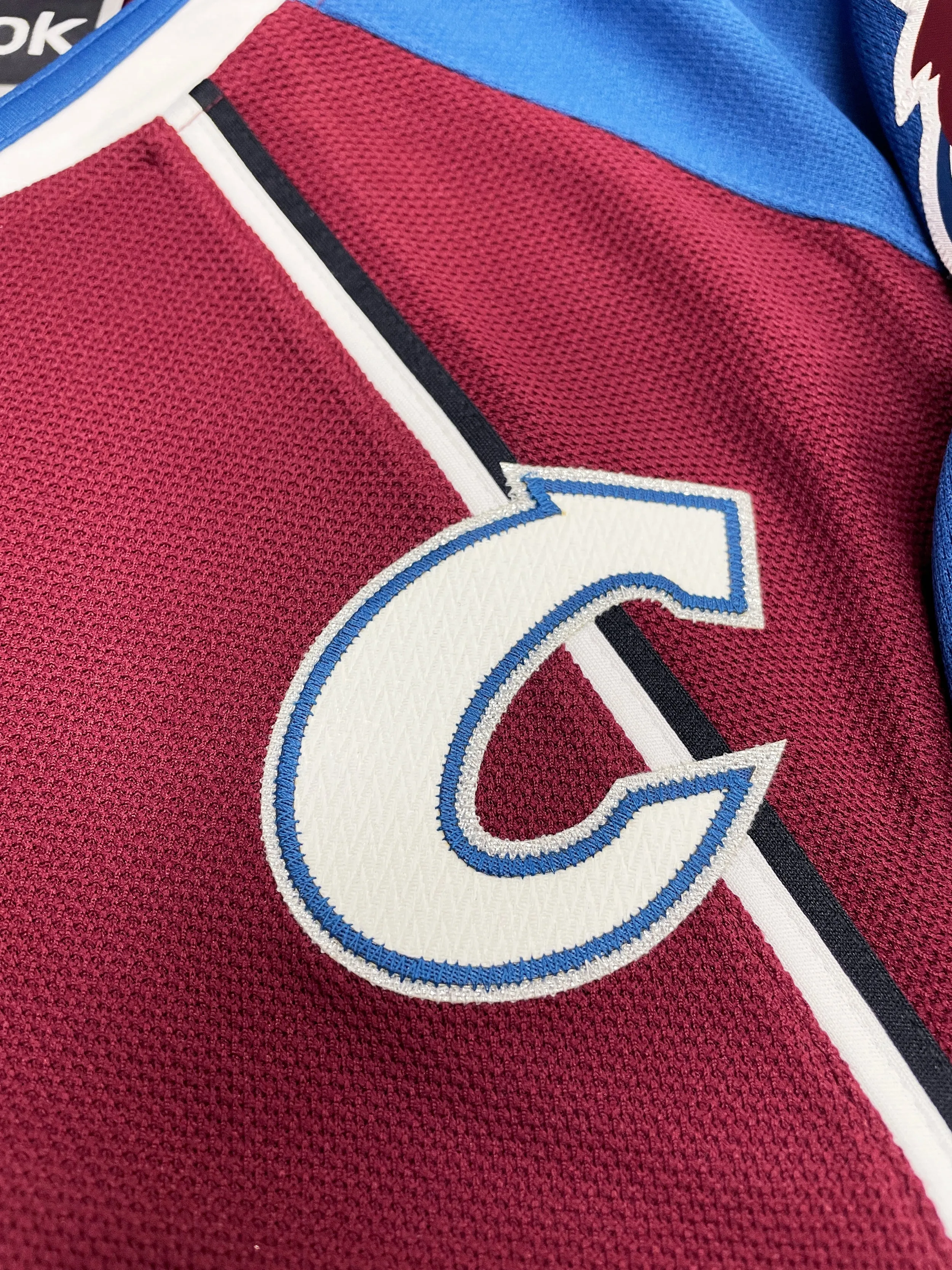   JOE SAKIC COLORADO AVALANCHE HOME PREMIER REEBOK NHL JERSEY