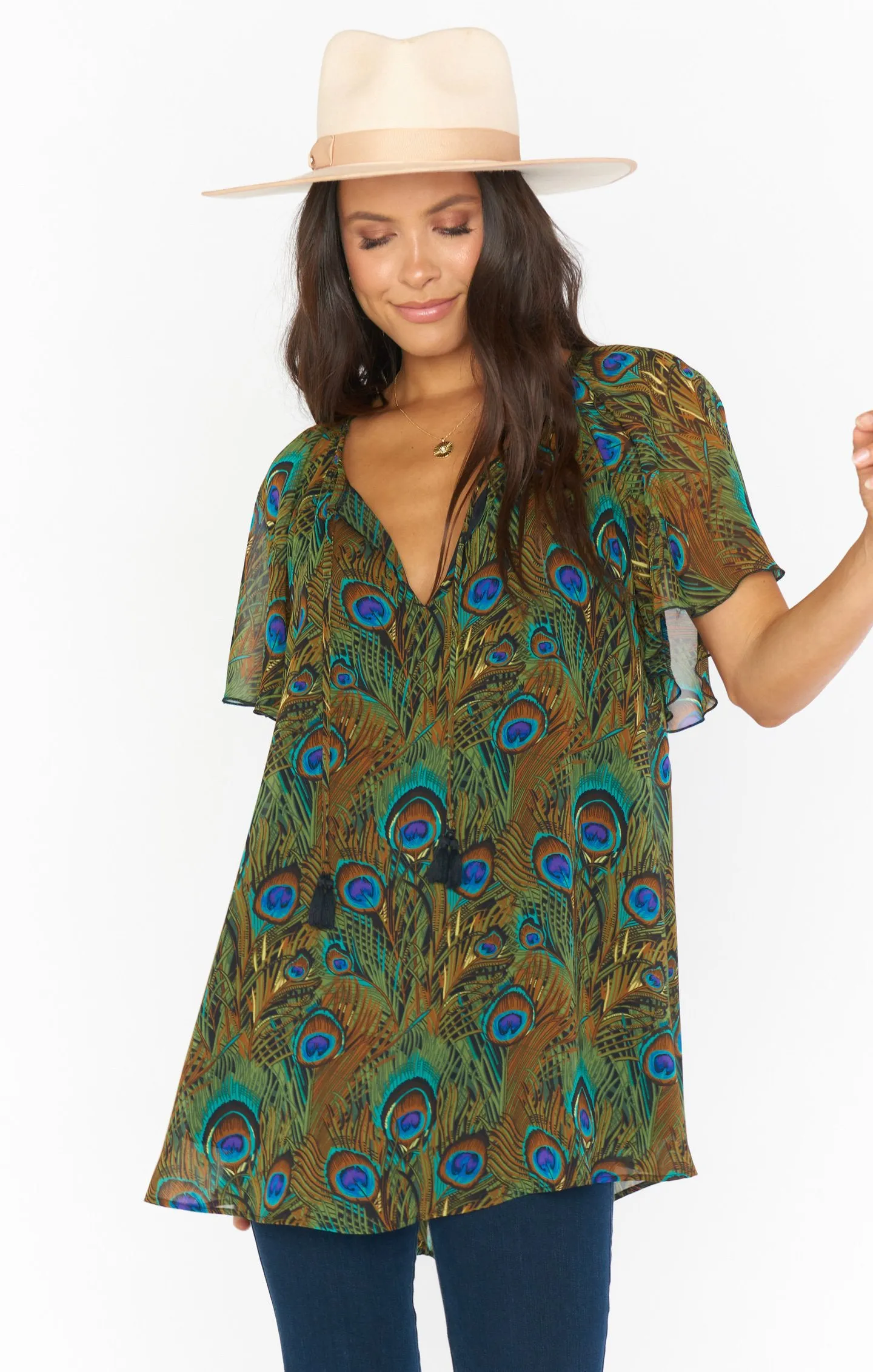 Juana Tassel Tunic ~ Original Peacock