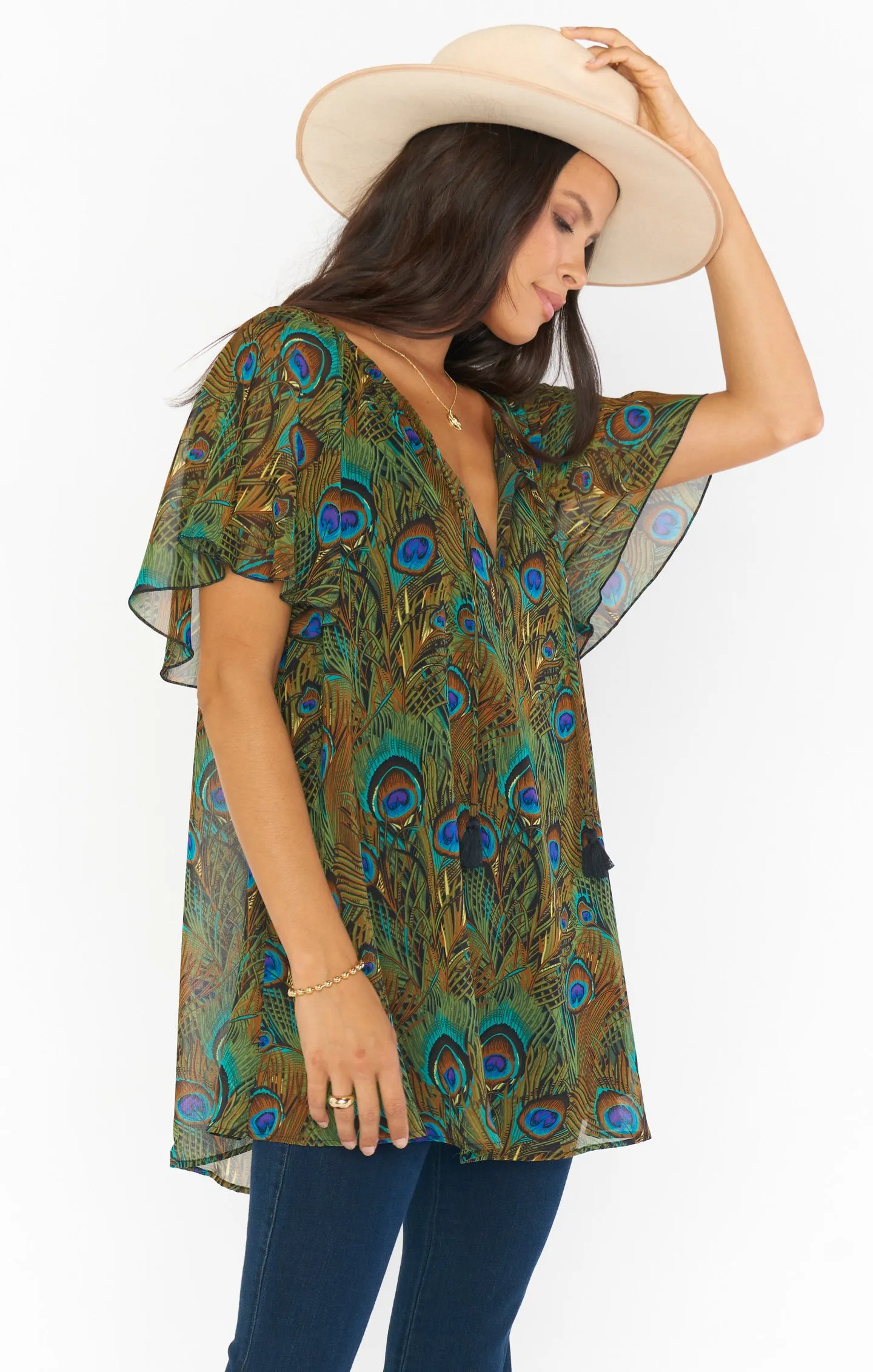 Juana Tassel Tunic ~ Original Peacock