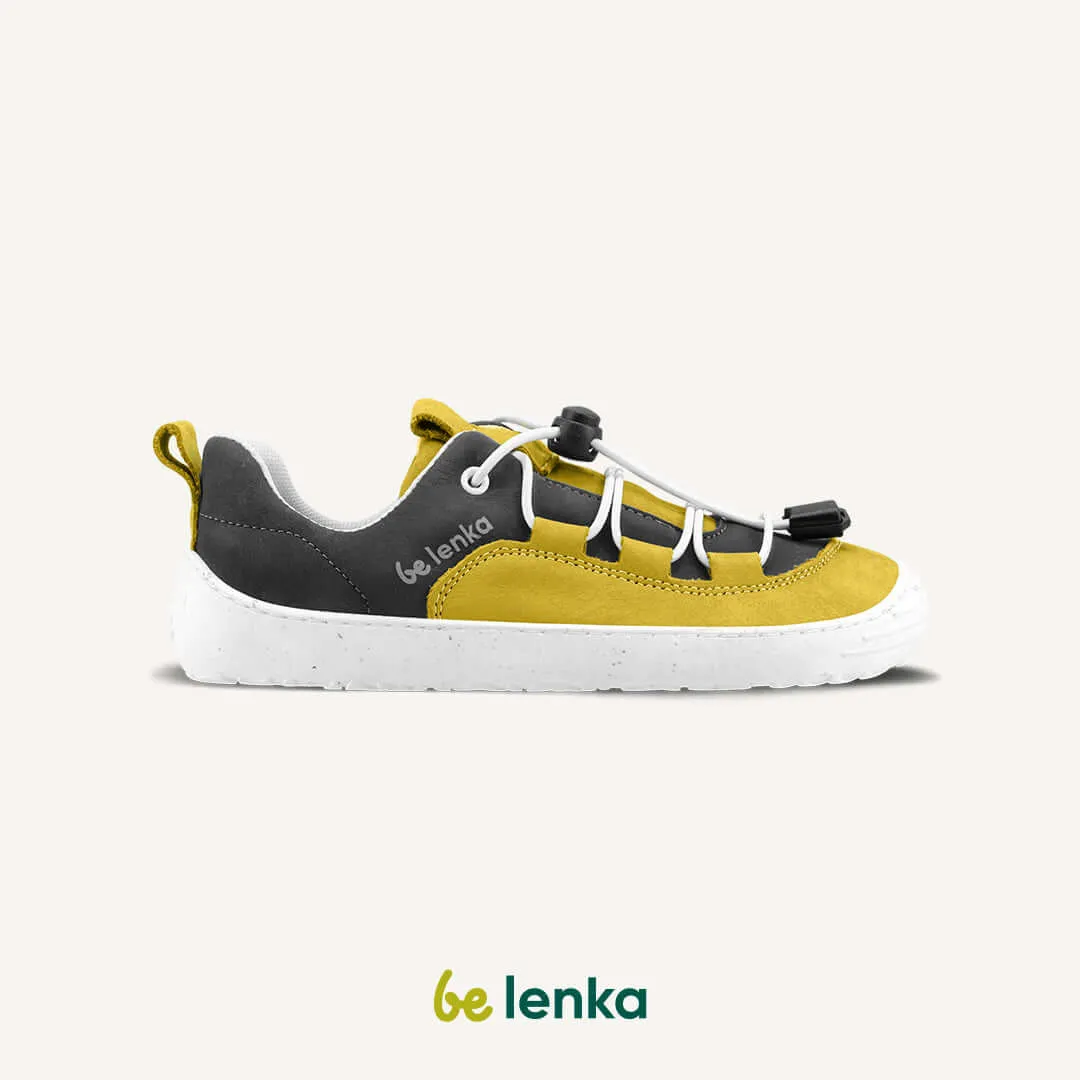 Kids barefoot sneakers Be Lenka Xplorer - Yellow & Olive Black