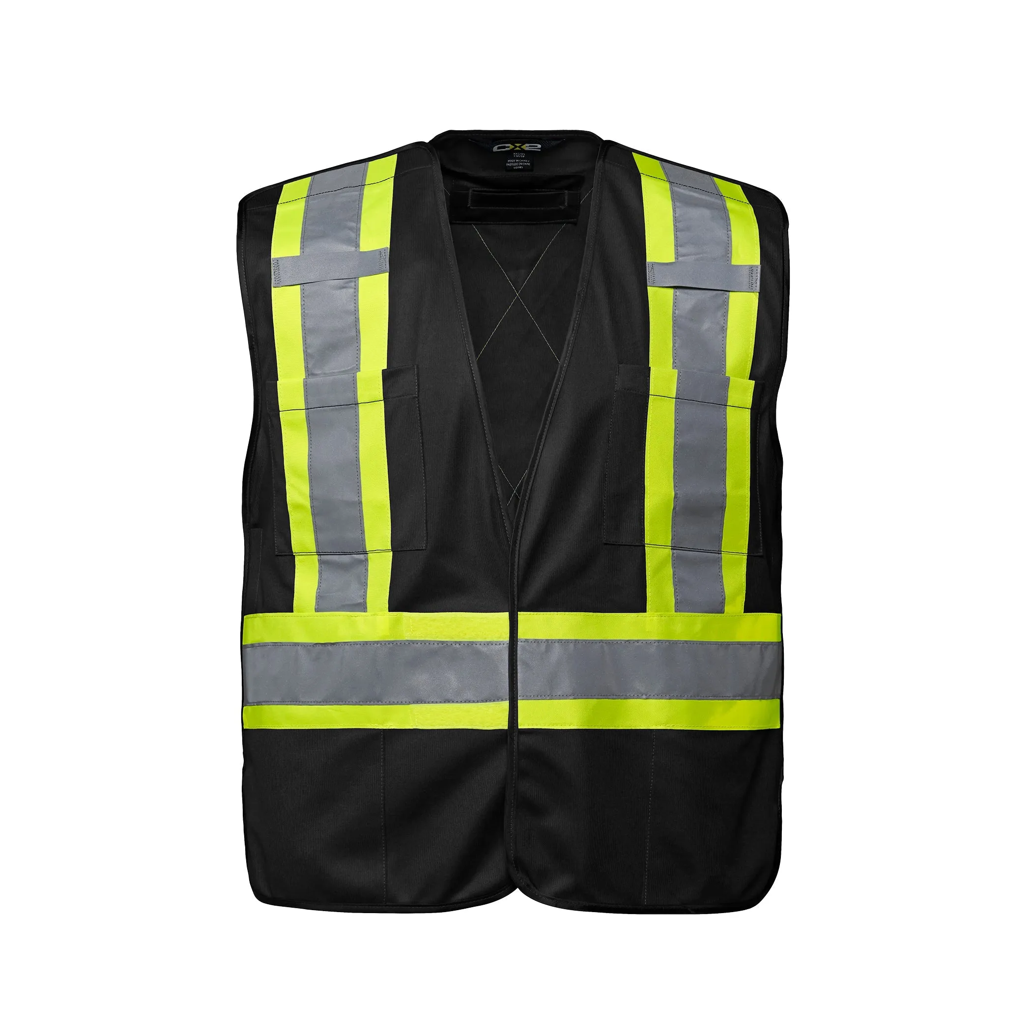 L01145 - Vanguard - Tricot Hi-Vis 5 Point Tear-Away Vest - Dual Sized