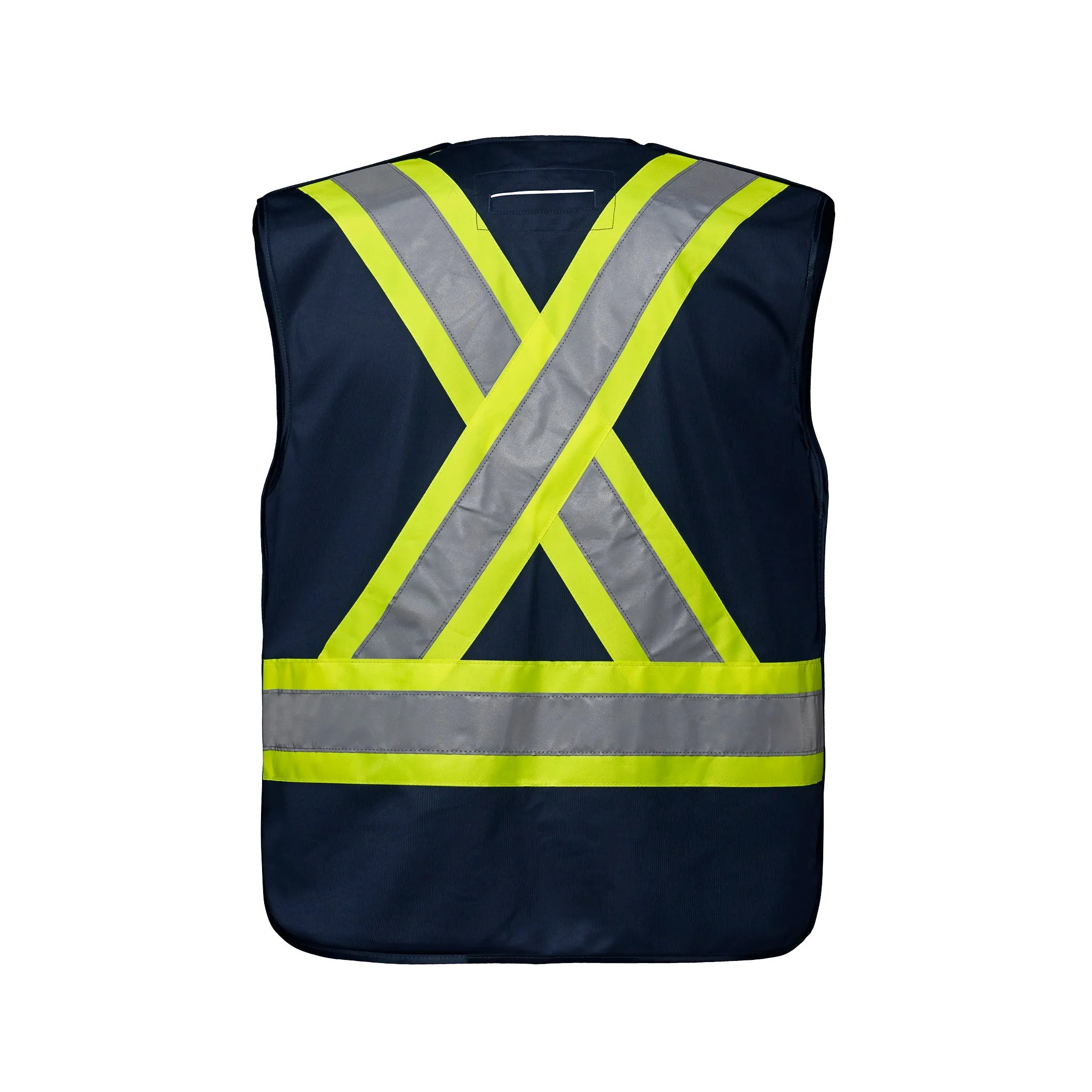 L01145 - Vanguard - Tricot Hi-Vis 5 Point Tear-Away Vest - Dual Sized