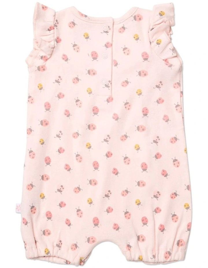 Ladybug Romper in Pink