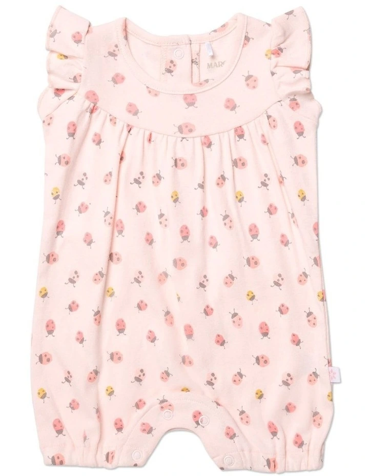 Ladybug Romper in Pink