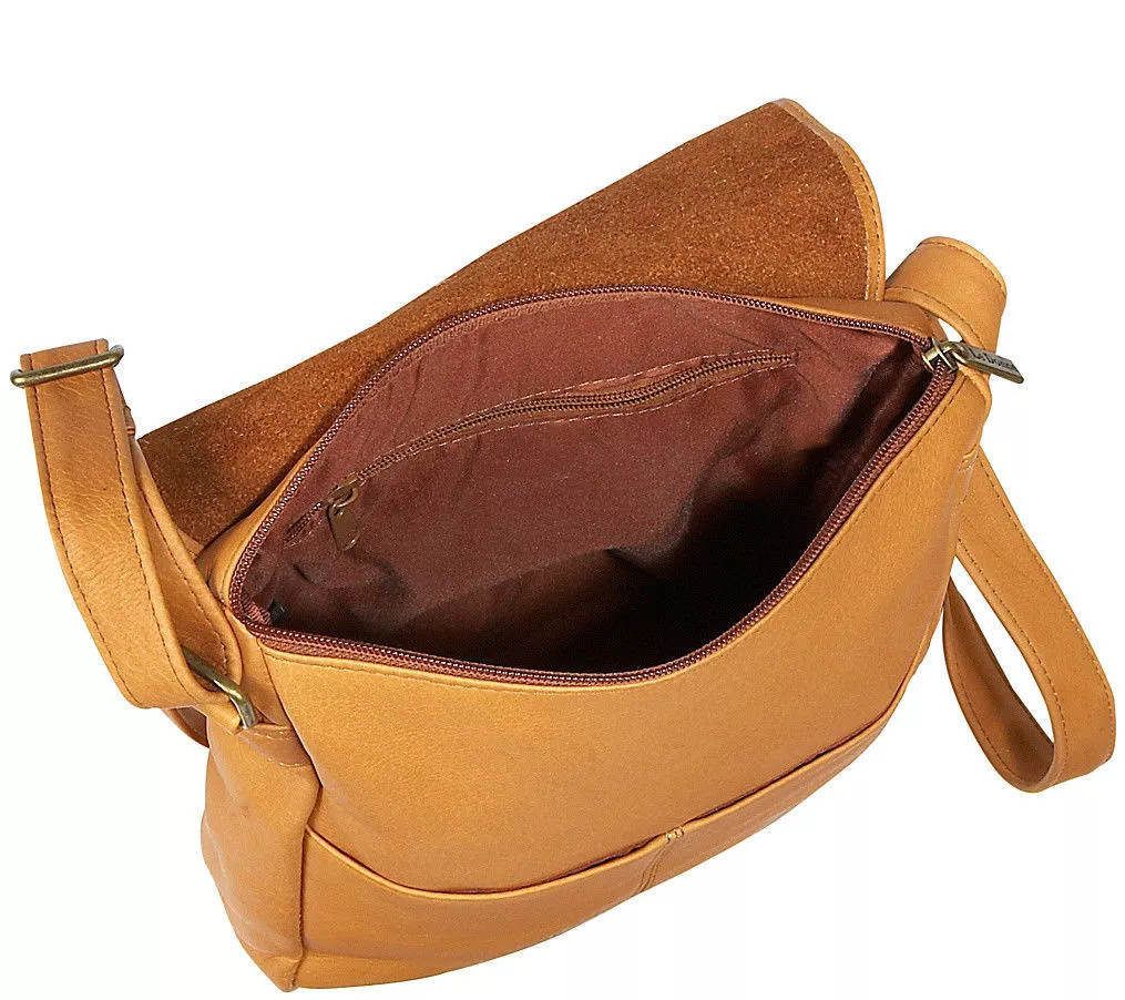 Le Donne Leather Flap-Over Shoulder Bag