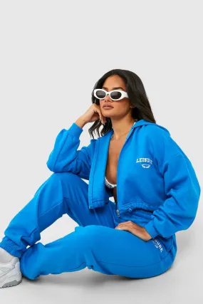 Leisure Embroidered Boxy Zip Through Tracksuit