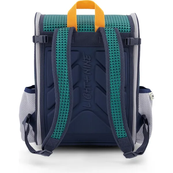 Light + Nine Student Backpack, Multi Green