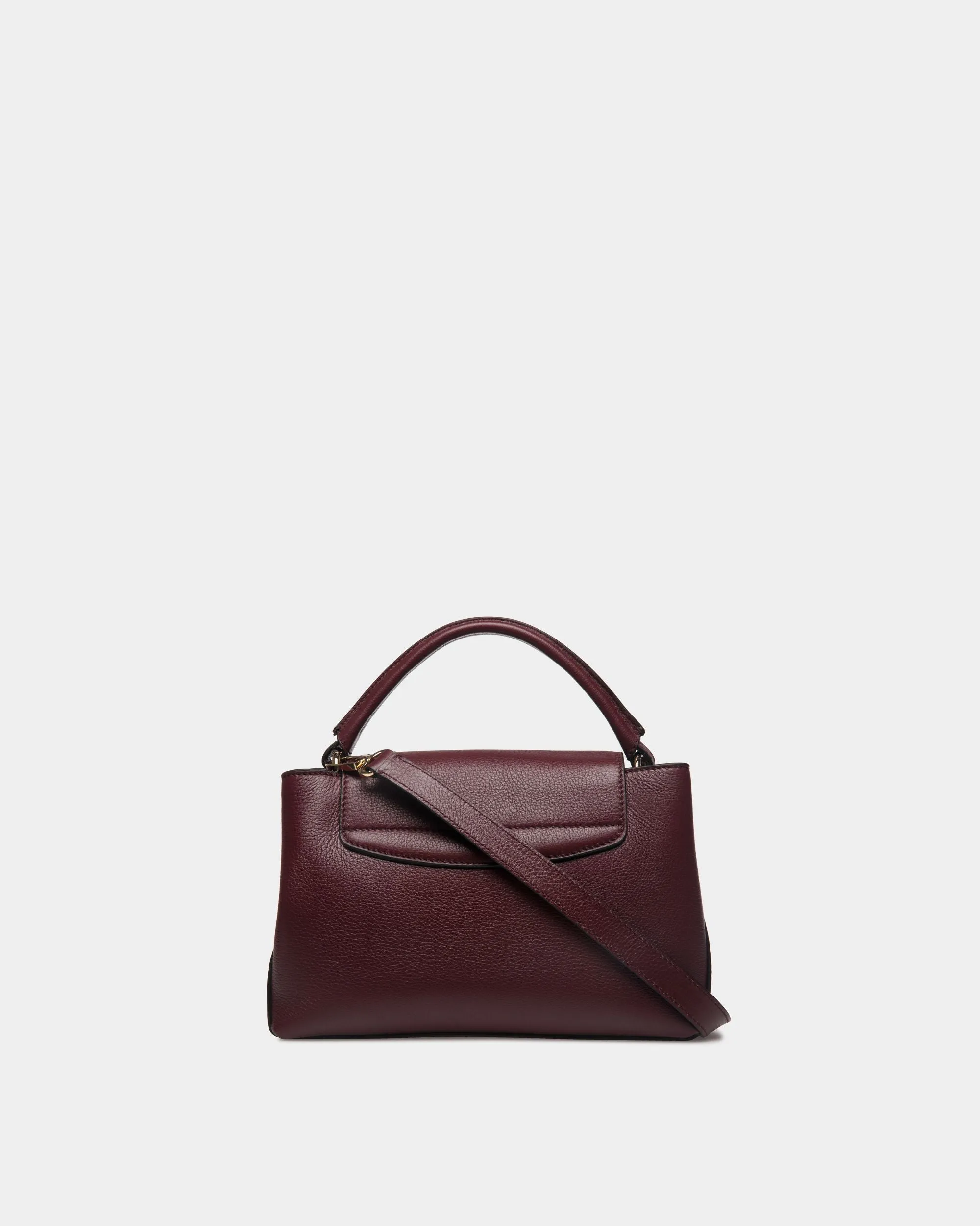 Lock Me Small Top Handle Bag In Andorra Grained Leather 