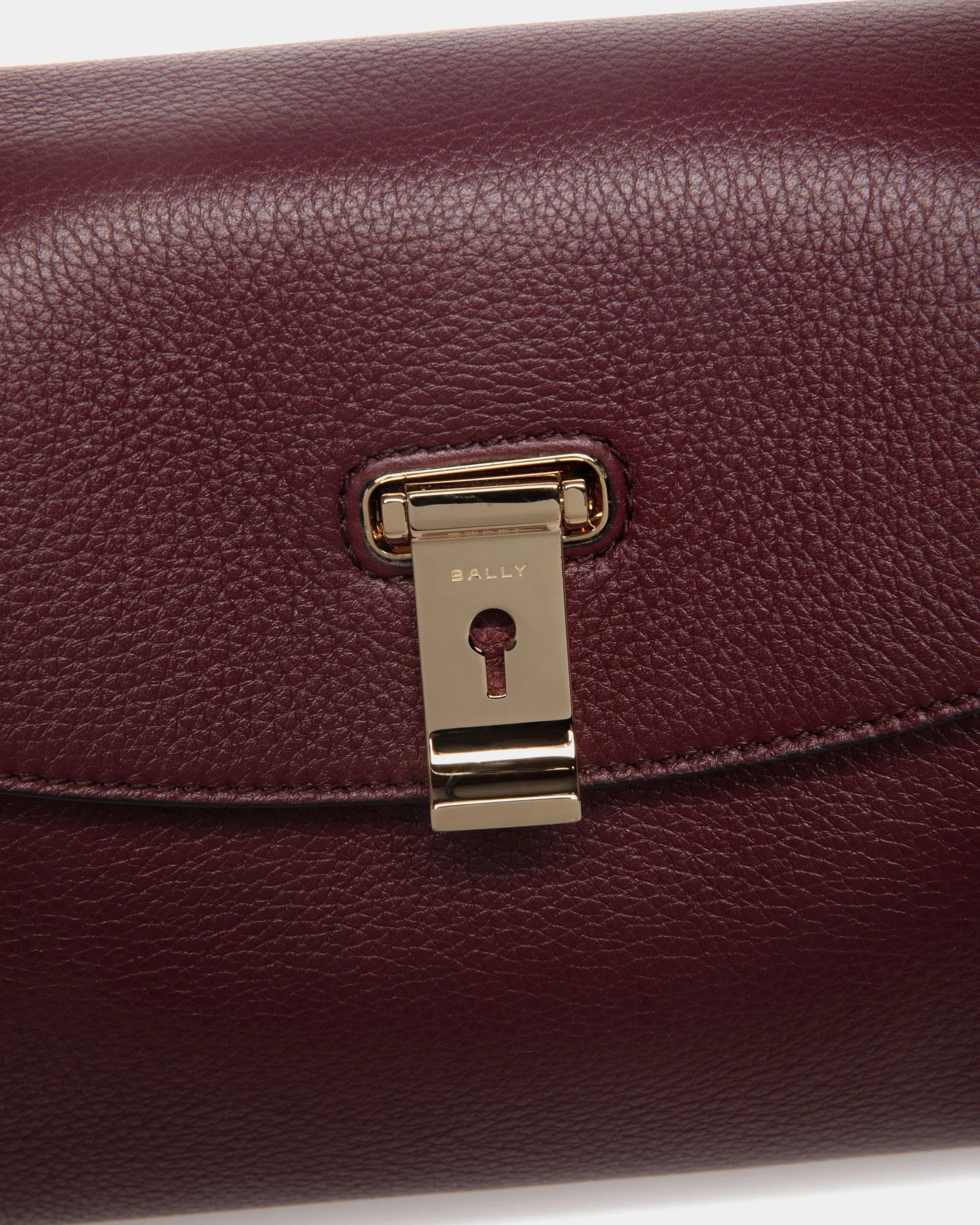 Lock Me Small Top Handle Bag In Andorra Grained Leather 