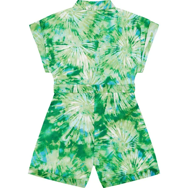 Marlo Kids Luna Short Sleeve Romper, Emerald