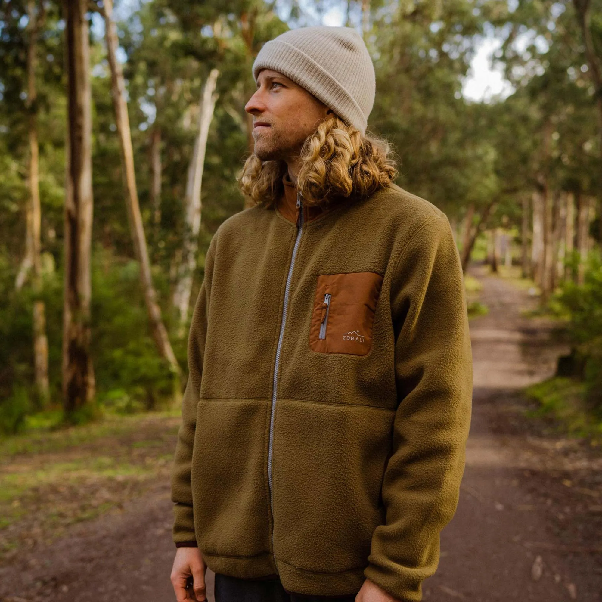 Mens Cosy Camp Fleece River Moss