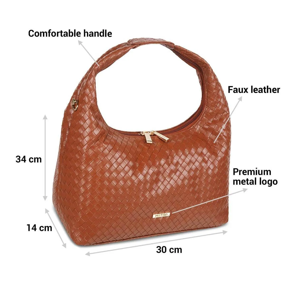 Metro Women Tan Shoulder Bag