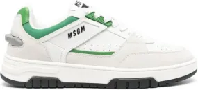 MSGM panelled leather sneakers Neutrals