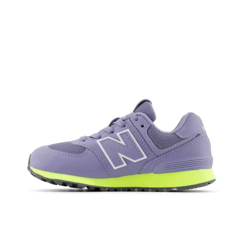 New Balance Youth Girls 574 Running Shoe - PC574MSD (Wide)