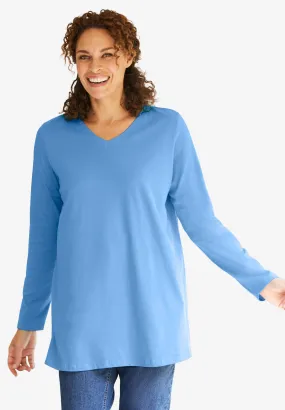 Perfect Long-Sleeve V-Neck Tunic