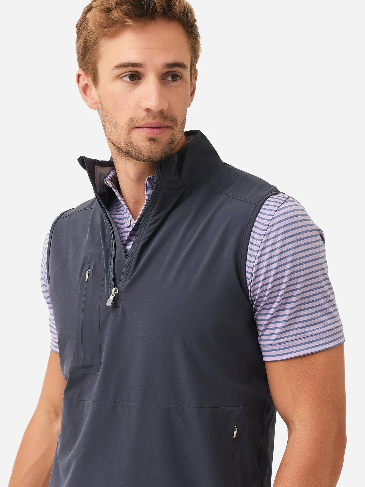     PETER MILLAR  Crown Crafted Men's Flex Adapt Half-Zip Vest    