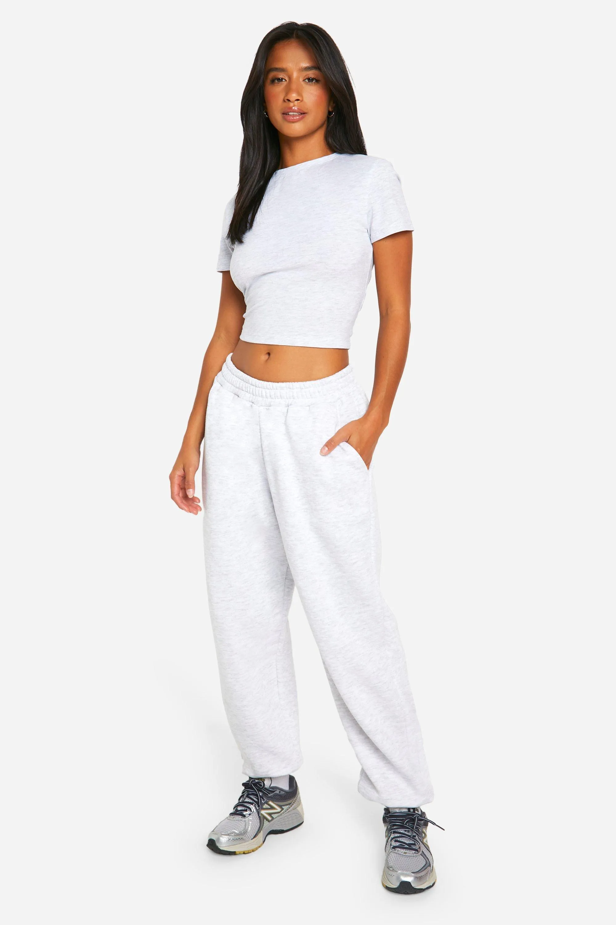 Petite Baby Tee Cuffed Sweatpant Tracksuit