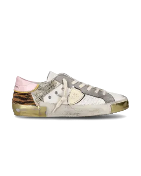 Philippe Model Prsx Low-Top Sneakers - White\/Gold