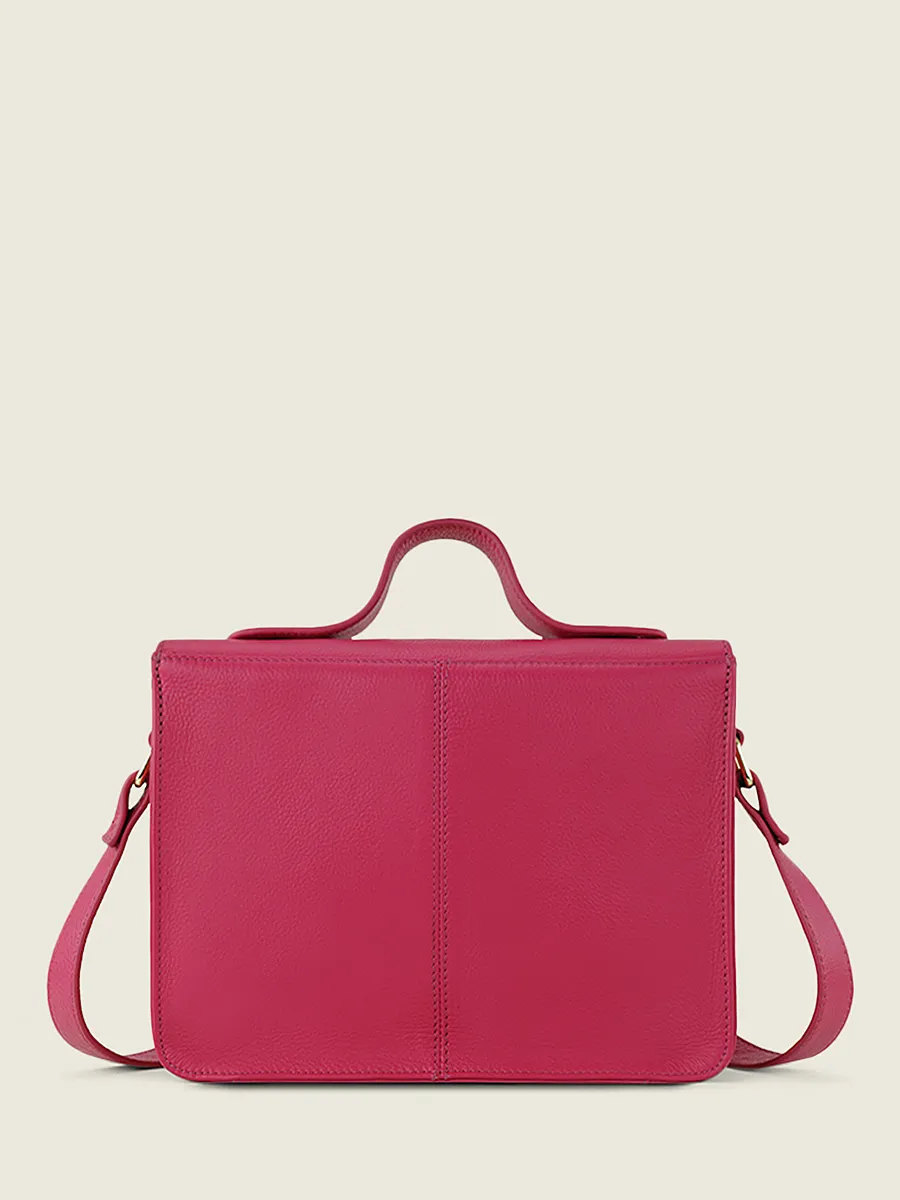 Pink Leather Cross-body Bag for Women - Mademoiselle George Sorbet Raspberry | PAUL MARIUS