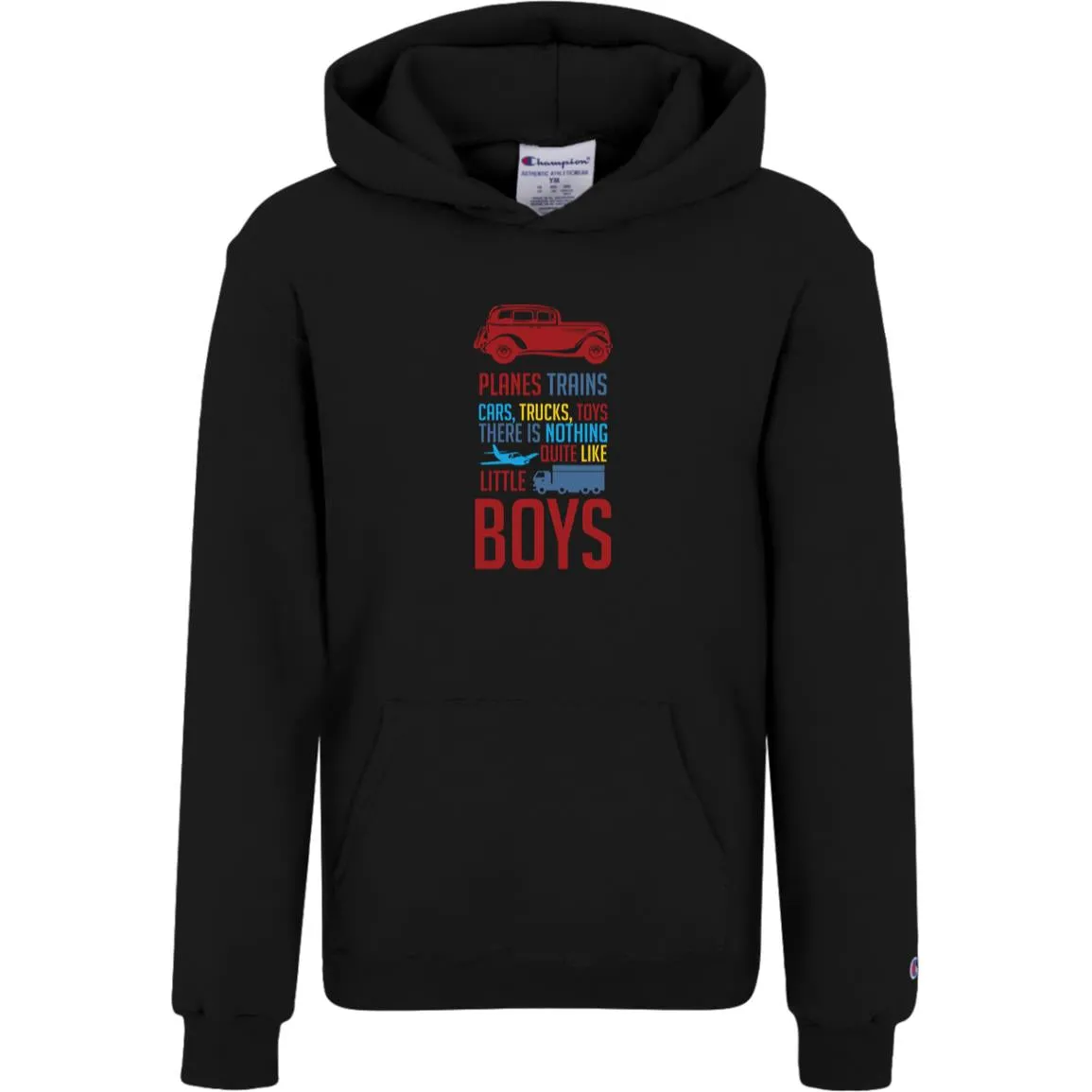 Planes, Trains Champion Kids Powerblend Hoodie