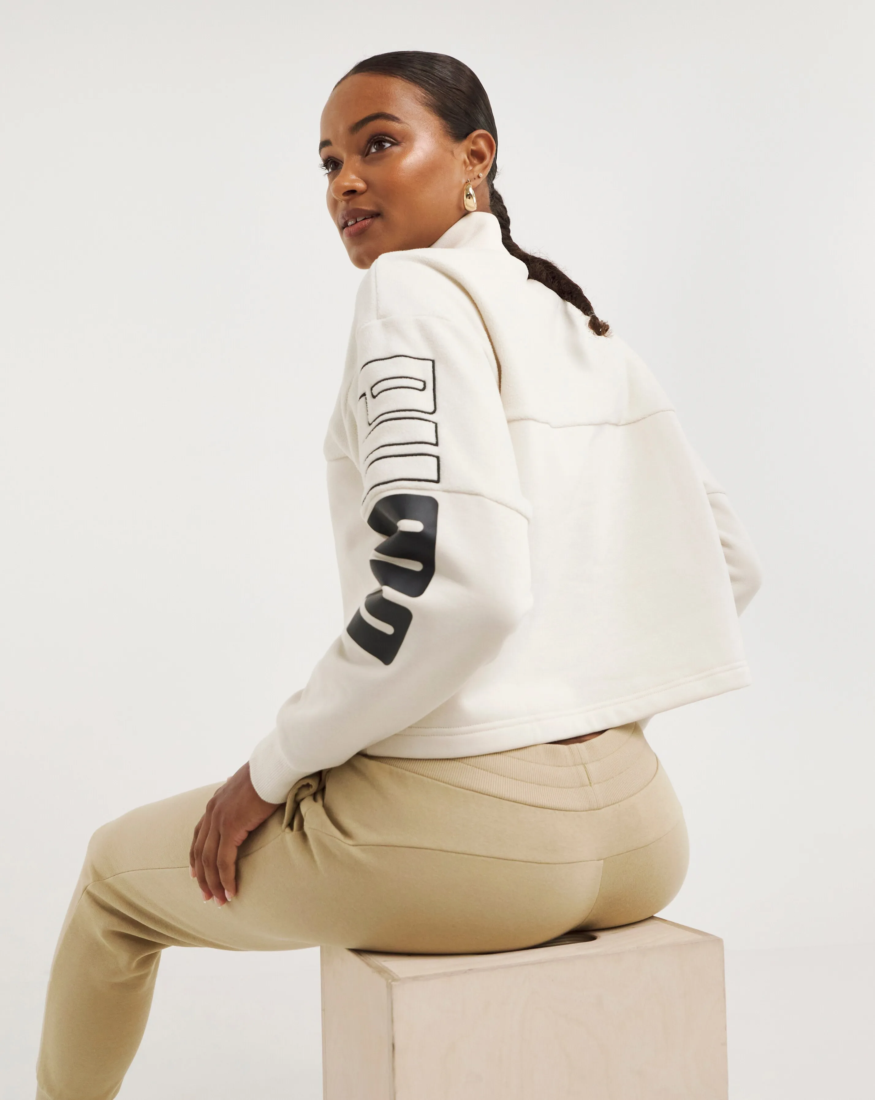 PUMA Colourblock High Neck Crew Sweatshirt | Simply Be