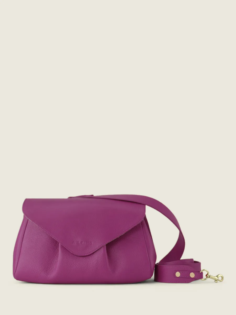 Purple Leather Cross-body Bag Women - Suzon M Sorbet Blackcurrant | PAUL MARIUS