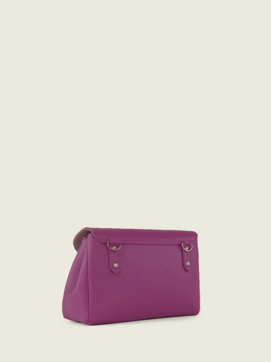 Purple Leather Cross-body Bag Women - Suzon M Sorbet Blackcurrant | PAUL MARIUS