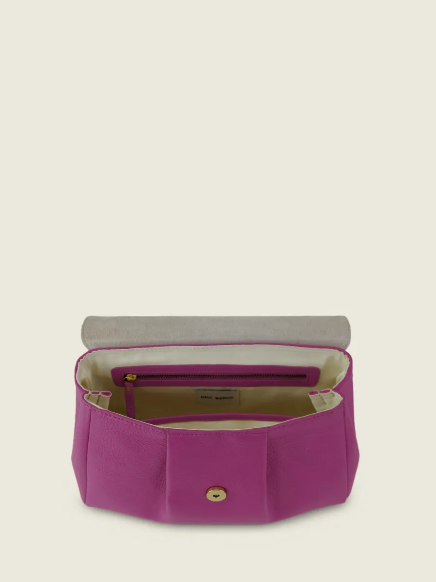 Purple Leather Cross-body Bag Women - Suzon M Sorbet Blackcurrant | PAUL MARIUS