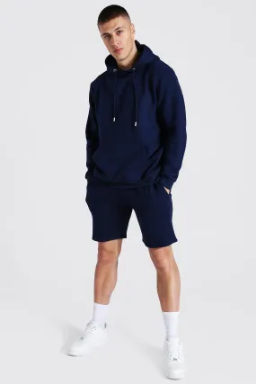 Regular Fit Short Hooded Tracksuit | boohooMAN UK