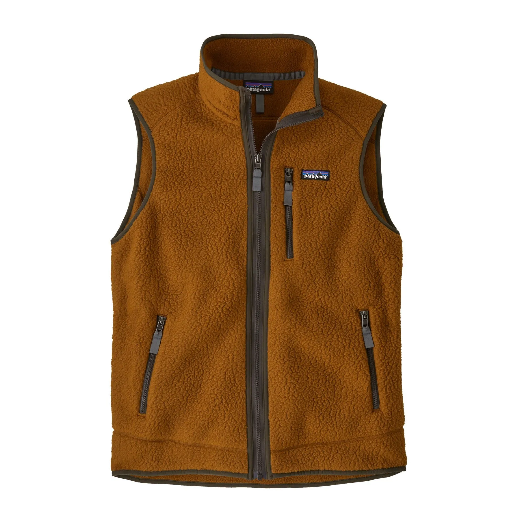 Retro Pile Vest Mens - Shelter Brown