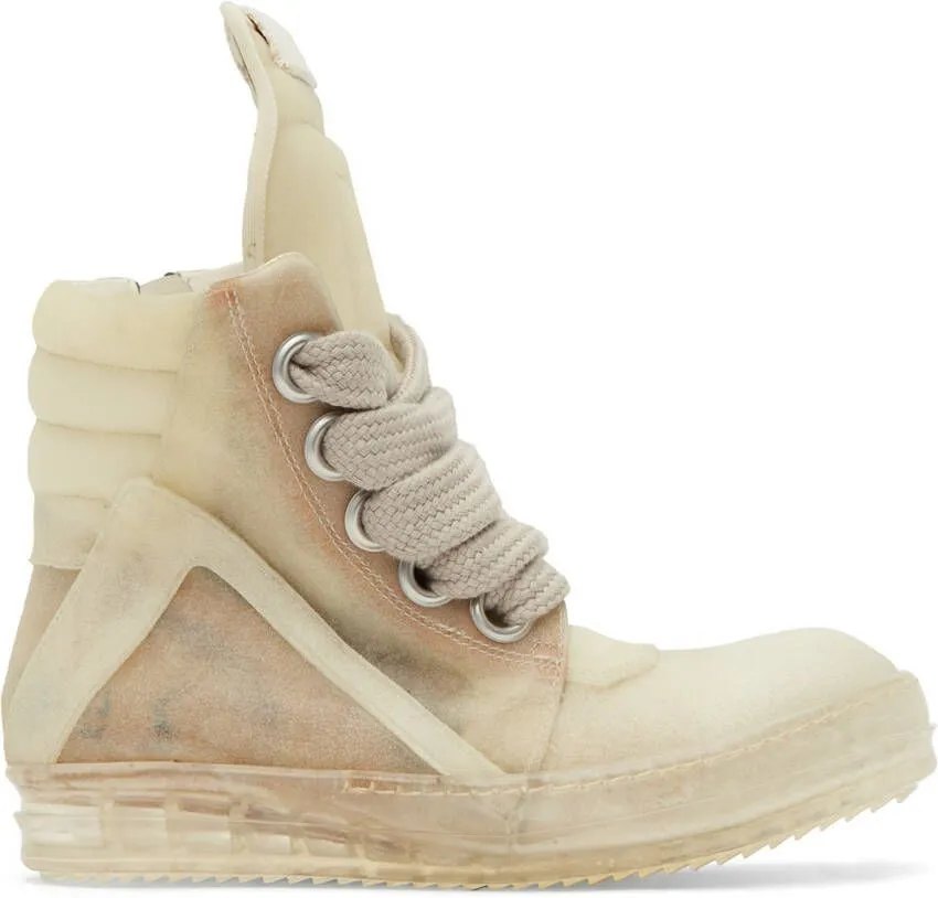 Rick Owens Off-White Geobasket Sneakers