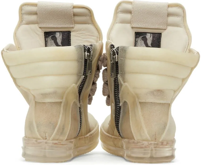 Rick Owens Off-White Geobasket Sneakers