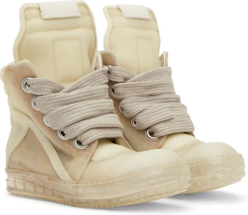 Rick Owens Off-White Geobasket Sneakers