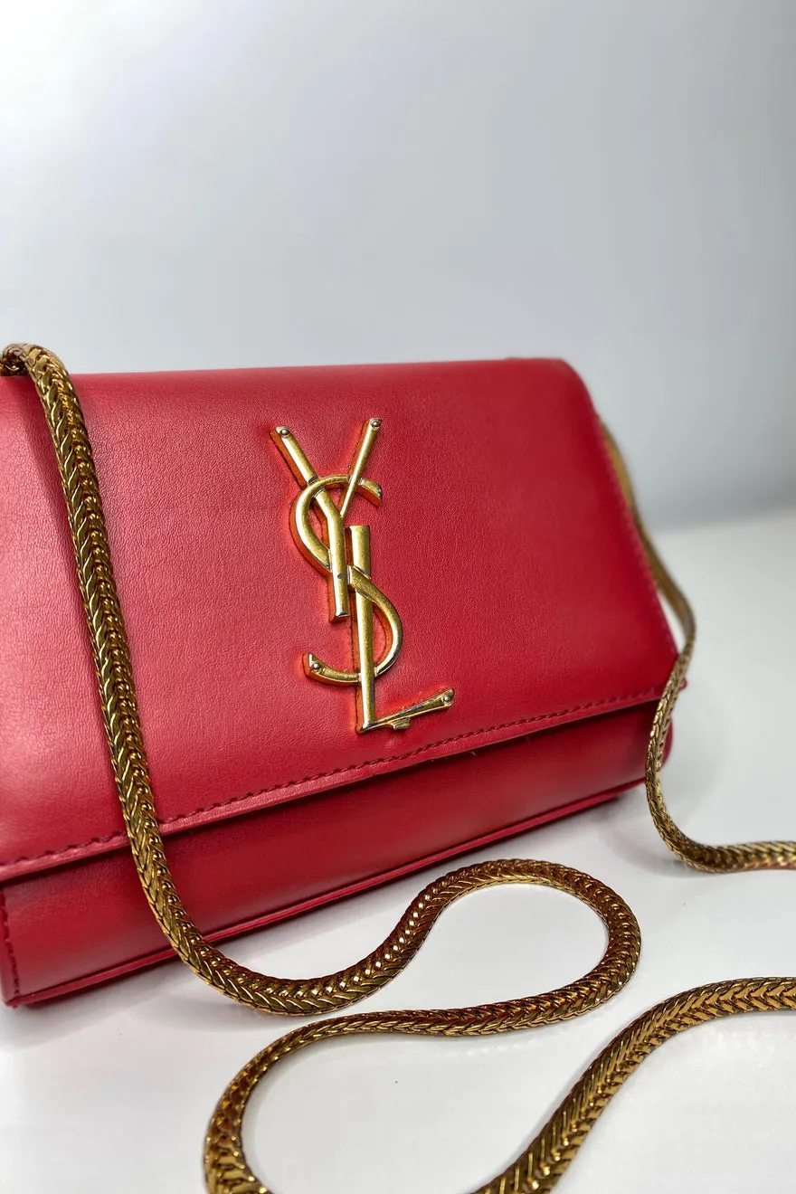 ----Saint Laurent   ----Cassandre Shoulder Bag - Red ---