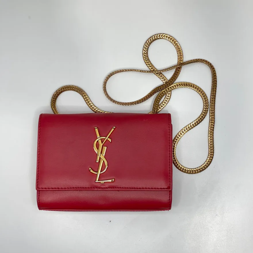 ----Saint Laurent   ----Cassandre Shoulder Bag - Red ---