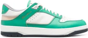 Santoni logo-print low-top sneakers Green