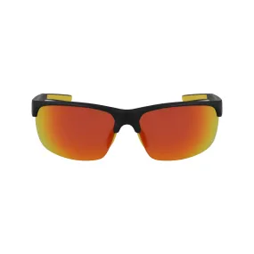 Semi-Rim Wrap Sunglasses - Black