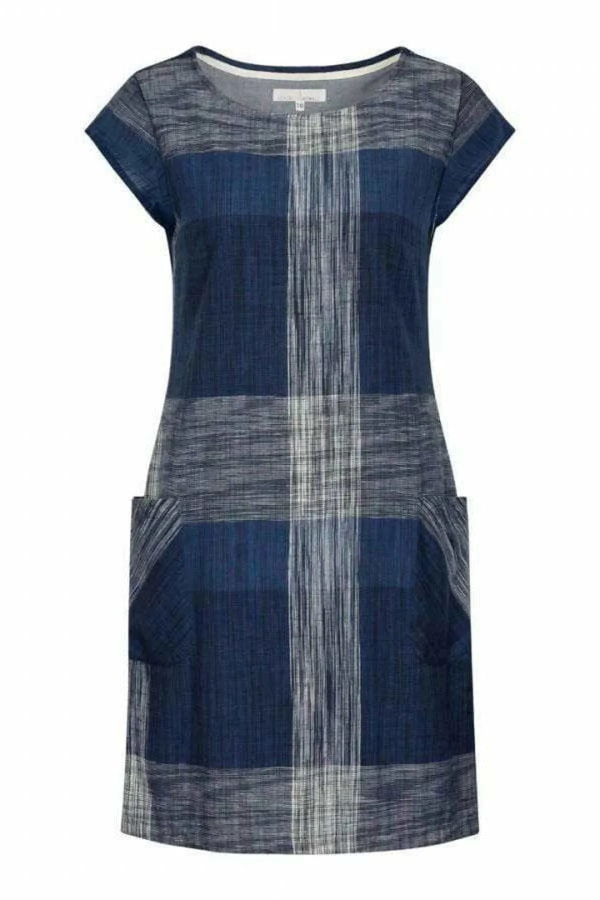 Short Sleeve Check Tunic Dress