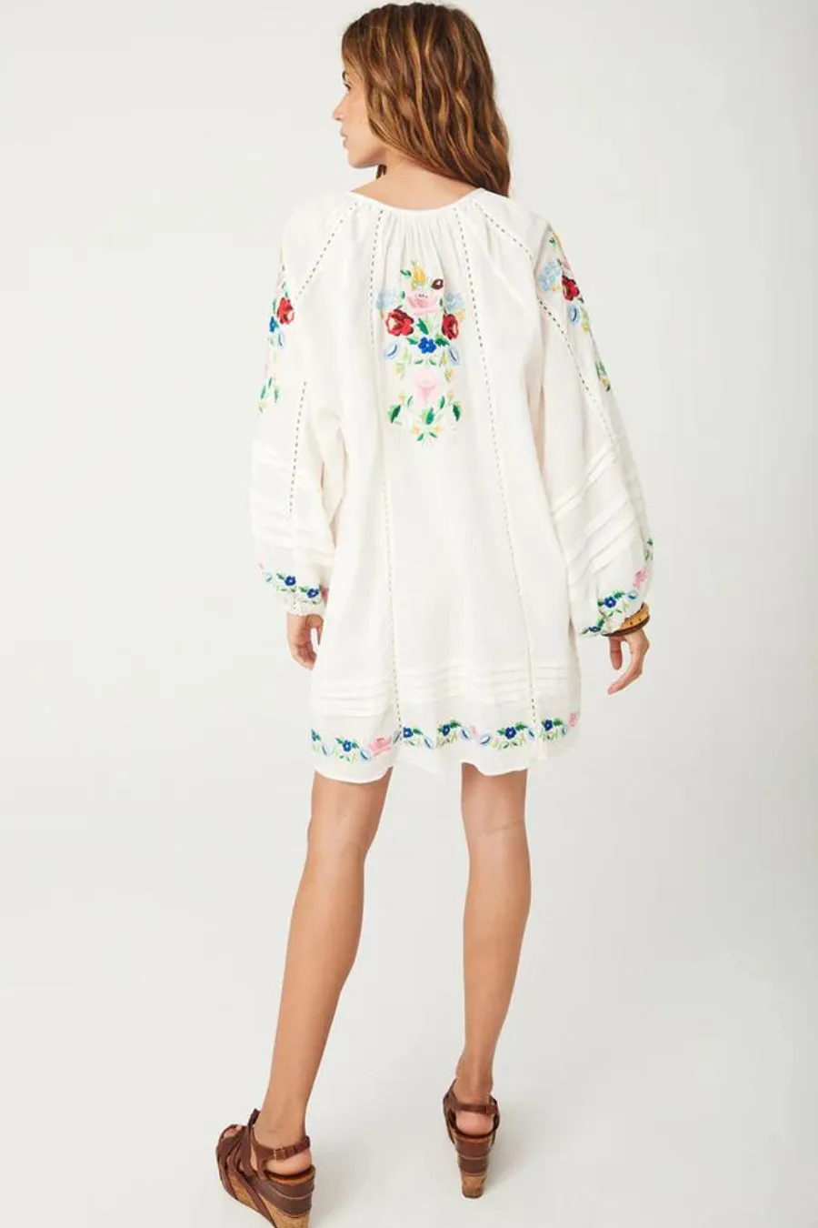 Spell Florapaloosa Embroidered Tunic Dress Wildflower