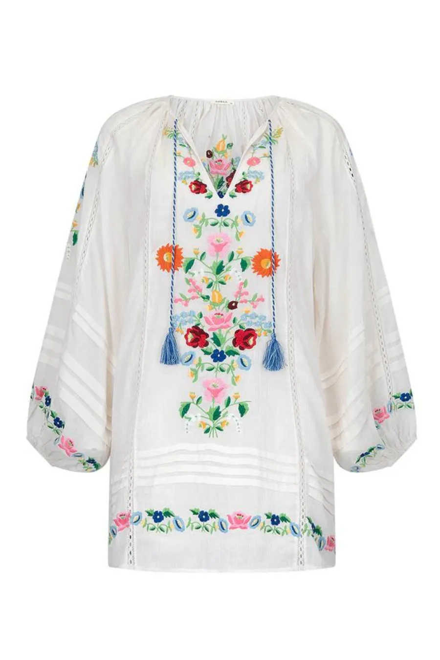 Spell Florapaloosa Embroidered Tunic Dress Wildflower