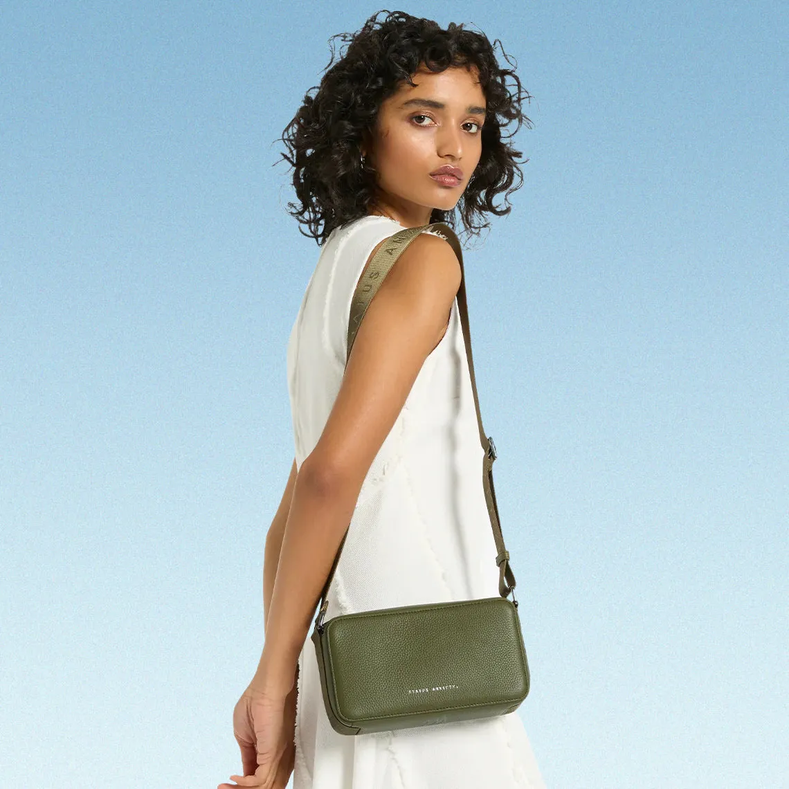 STATUS ANXIETY Womens Delirium Leather Bag - Khaki