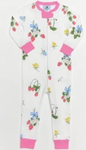 Strawberry Pima Jammies Romper