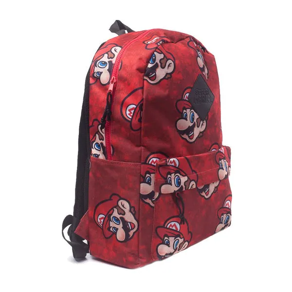 Super Mario Bros. Mario Face Print Backpack