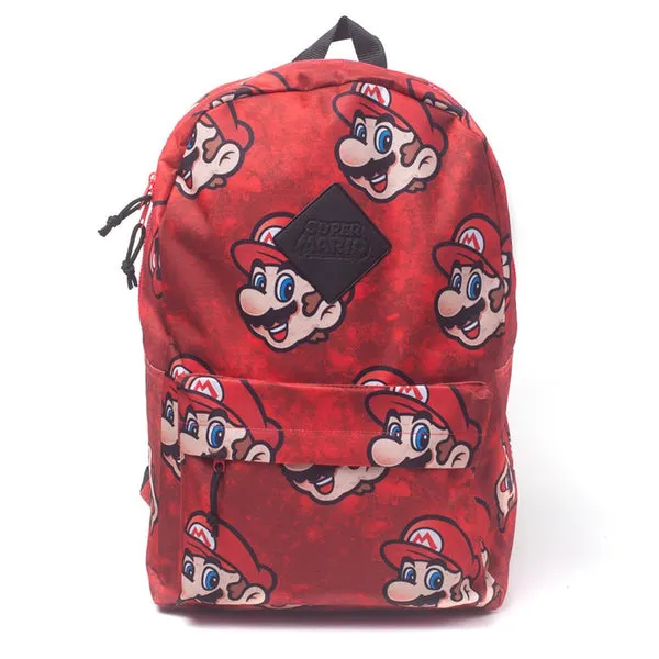 Super Mario Bros. Mario Face Print Backpack