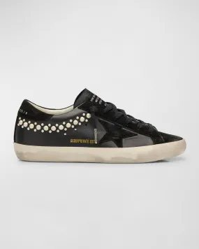 Superstar Pearly Stud Leather Low-Top Sneakers