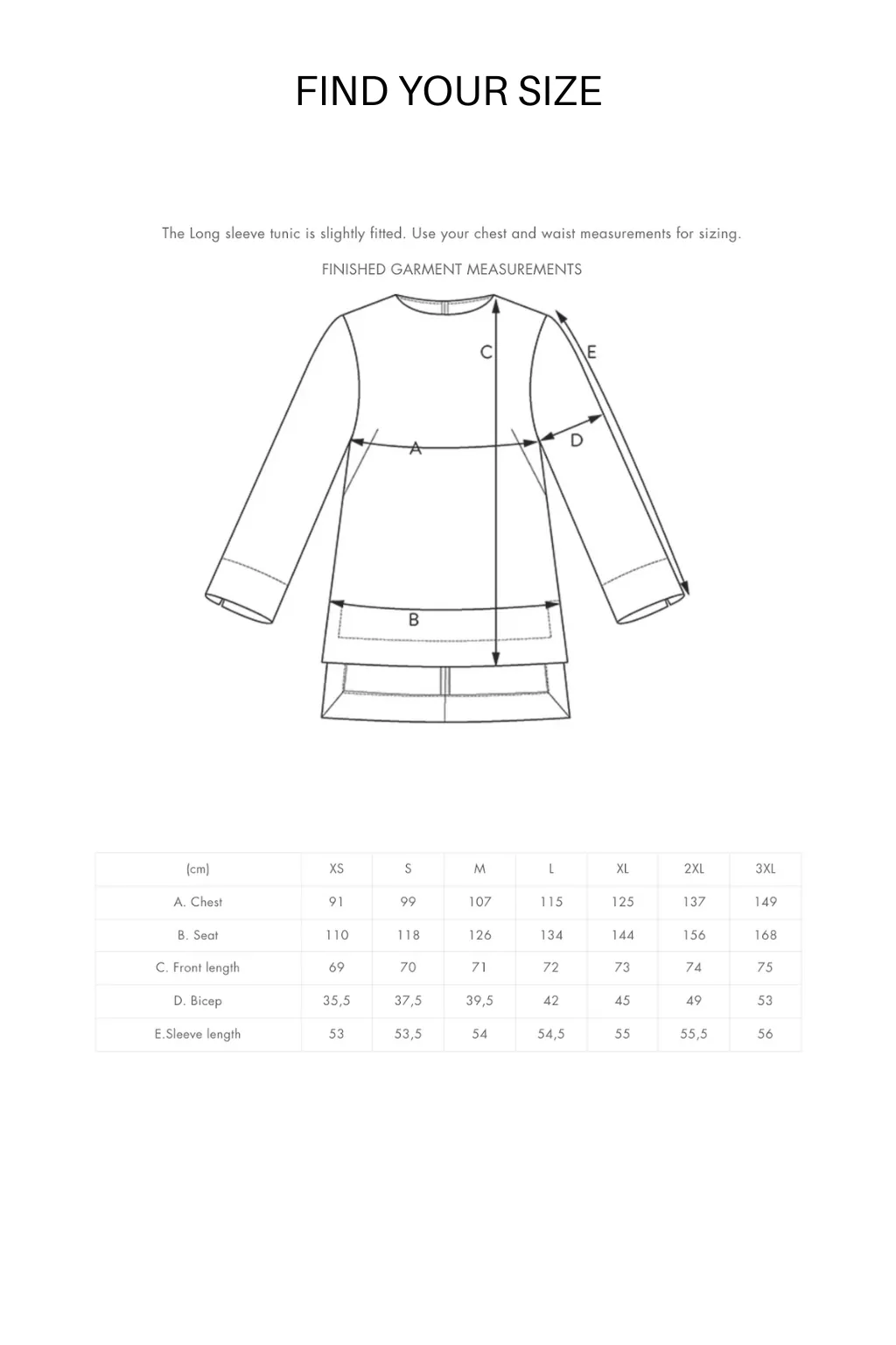 The ASSEMBLY LINE  Long Sleeve Tunic Sewing Pattern (XS - L)