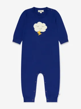 The Bonnie Mob Baby Boys Knitted Cloud Romper in Blue