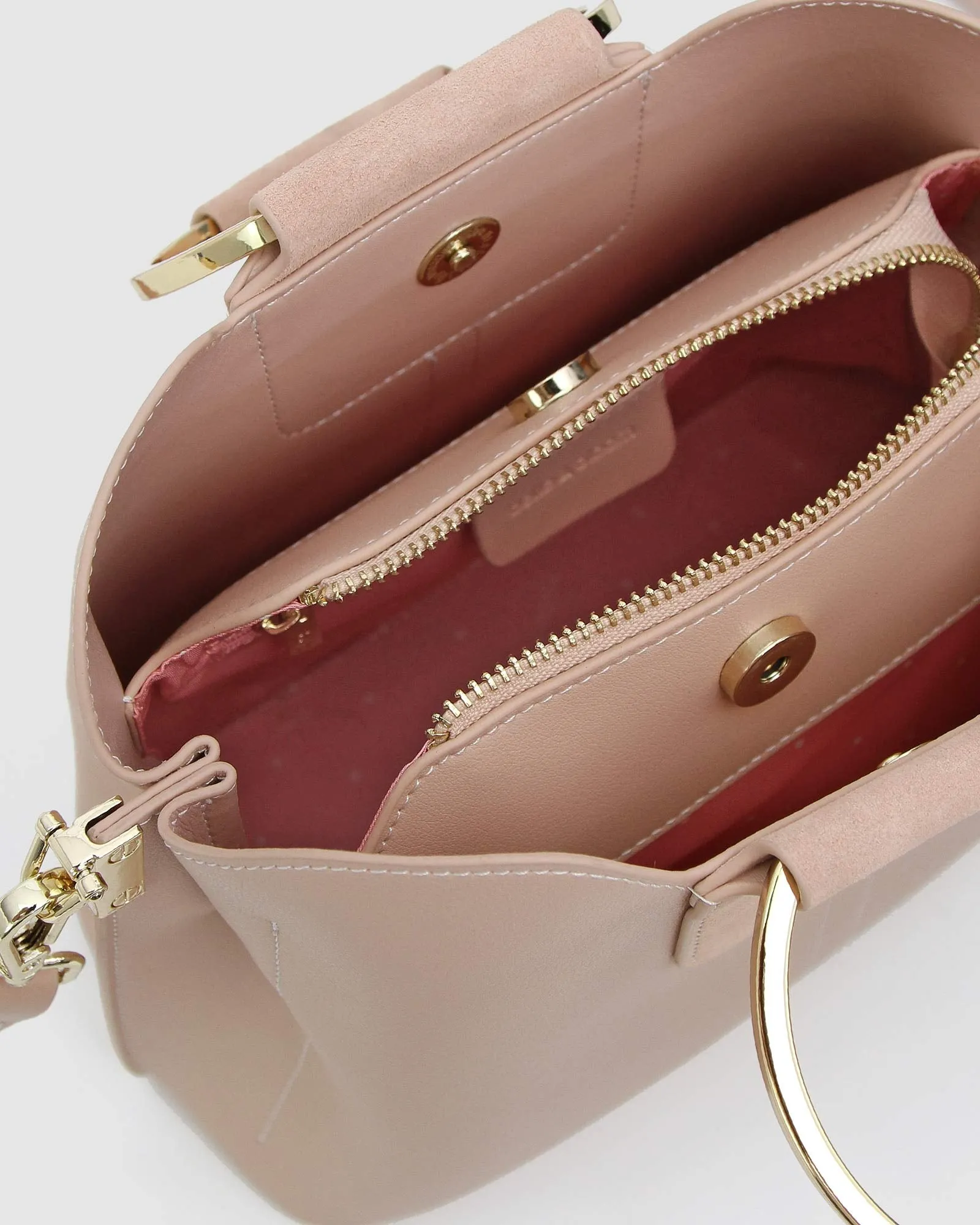 Twilight Leather Cross-Body Bag - Pink